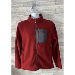 The North‎ Face Men's Red Fleece Full Zip Jacket Size Medium M